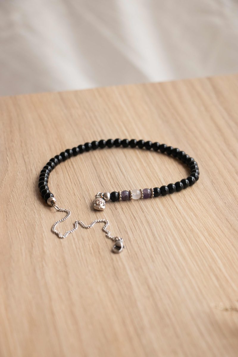 Pulsera de obsidiana negra — Semilla Calma